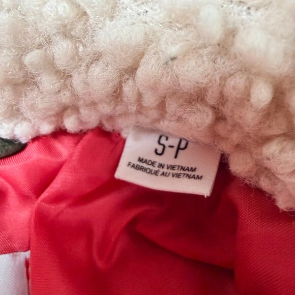 BDG Shearling-Collared Quilted Green Warm Bomber Jacket Coat Men’s Size S - Picture 9 of 14